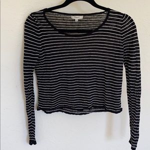 Madewell black and white striped shirt